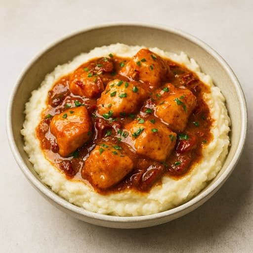 Marry Me Salmon with Creamy Garlic Mash 💍🧄 image