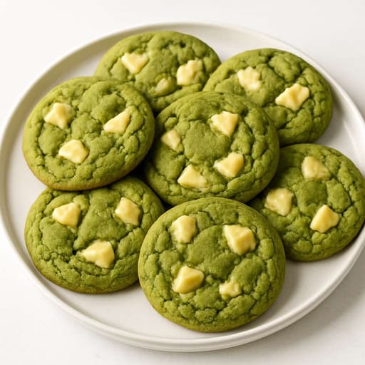 Irresistible Matcha White Chocolate Cookies image