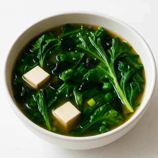 Miso Soup with Greens and Tofu image