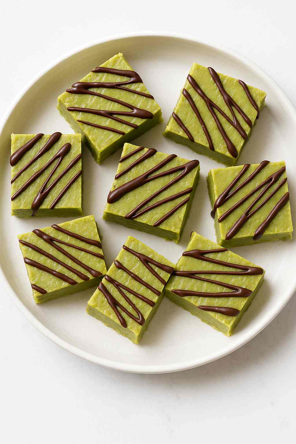 No-Bake Matcha Green Tea Fudge Bars image
