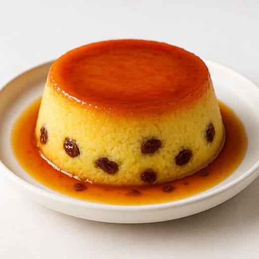 Orange and Raisin Semolina Flan image