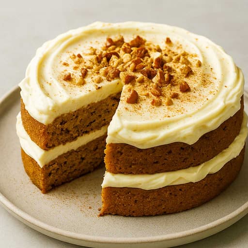 Pumpkin Spice Genoise Cake – French Elegance with Cream Cheese Frosting image