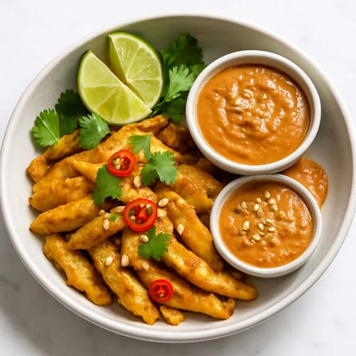 Quick Thai Chicken Satay with Peanut Sauce image