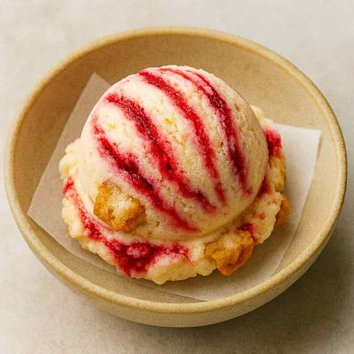 Raspberry Rose Jelly Donut Ice Cream image