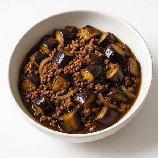 Roasted Eggplant and Minced Beef Stir-Fry image