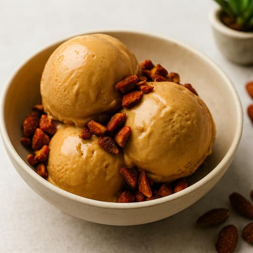 Salty Caramel Smoked Almond Ice Cream image