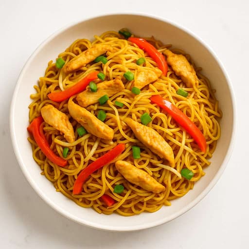 Singapore Noodles Chicken Stir Fry image