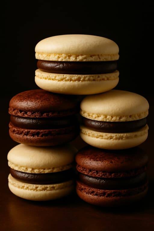 Smoked Salt Butter Ganache Macarons image