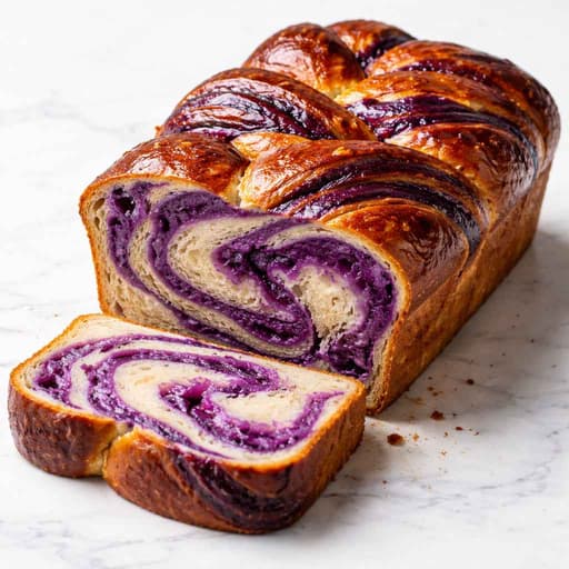 Ube Babka (Brioche Dough, Swirled Ube Jam) image