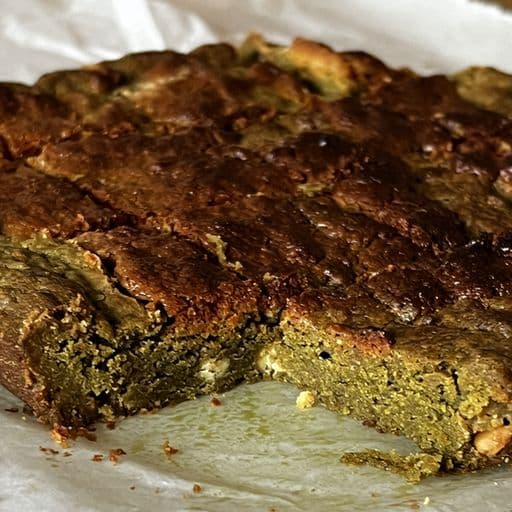 White Chocolate Matcha Tahini Brownies image