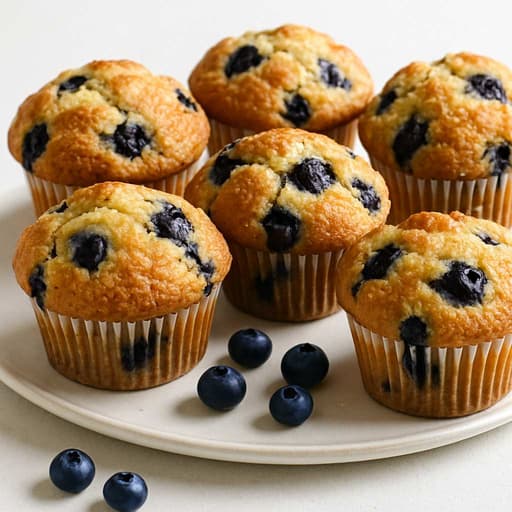Bakery-Style Blueberry Muffins with Sky-High Domes 🫐 image