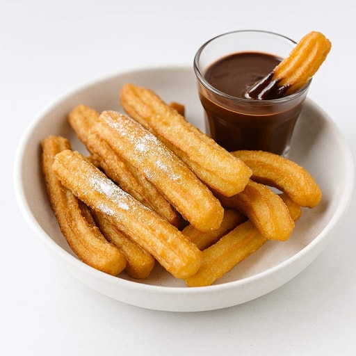 Image of Crispy Churros with Spiced Chocolate Dipping Sauce