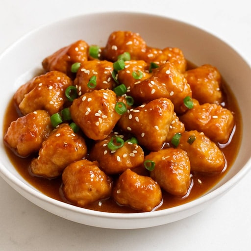 Image of Crispy Honey Garlic Chicken with Sticky Glaze