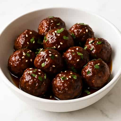 Sticky Asian Glazed Meatballs — Sweet, Savory & Addictive Image
