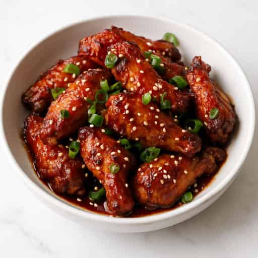 Crispy Asian Zing Chicken Wings with Sticky Sweet-Chili Glaze Image