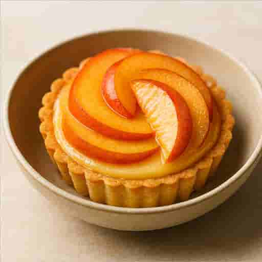 Blushing Peach Tartlets with Silky Vanilla Cream Image