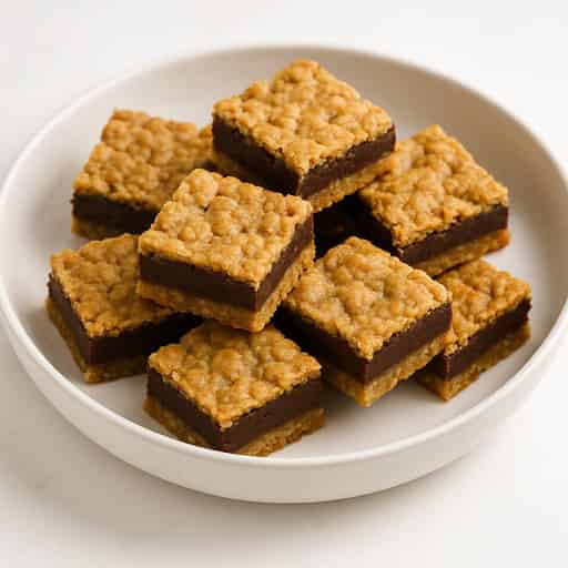 Chocolate Revel Bars with Gooey Oatmeal Layers Image