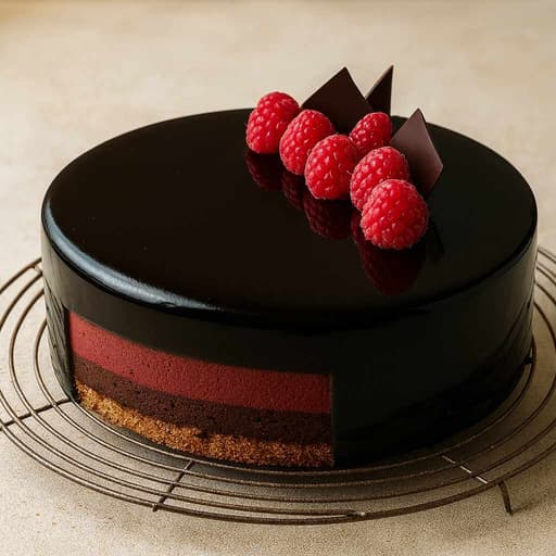 Dark Chocolate & Raspberry Silk Entremet image