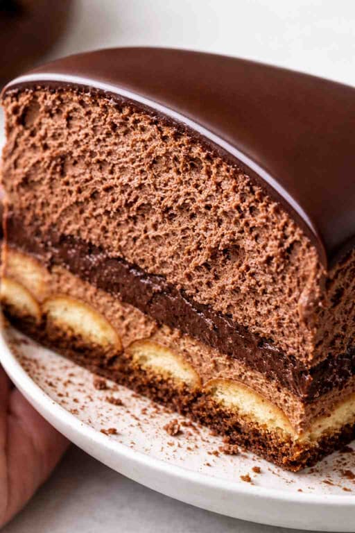 Chocolate Mousse Tiramisu with Coffee Ganache Layers image