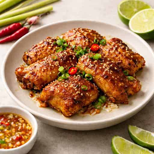 Crispy Vietnamese Lemongrass Chicken Thighs