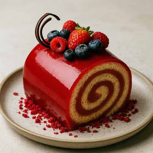 Image of Empress Dowager: Strawberry Mousse Roll-Entremet