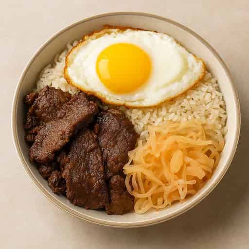 Image of Authentic Filipino Tapsilog—Beef Tapa, Garlic Rice & Eggs!
