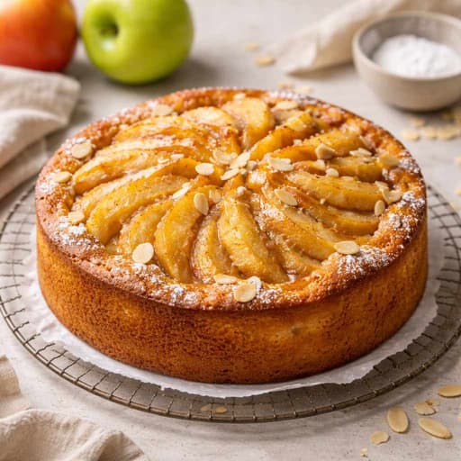 French-Style Apple Yogurt Cake With Jammy Apples image