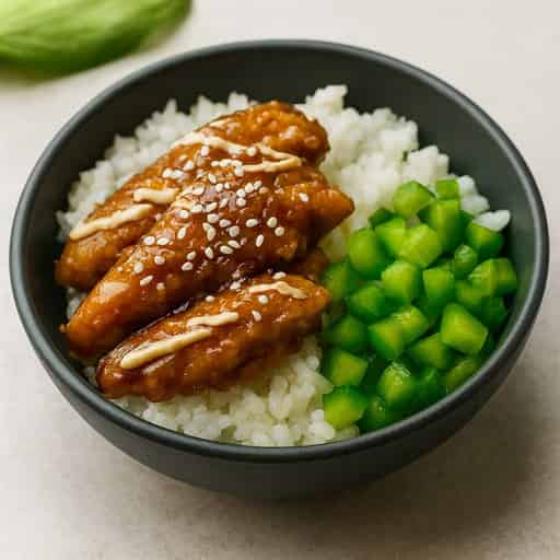 Garlic Honey Crispy Chicken Rice Bowl π―π Image