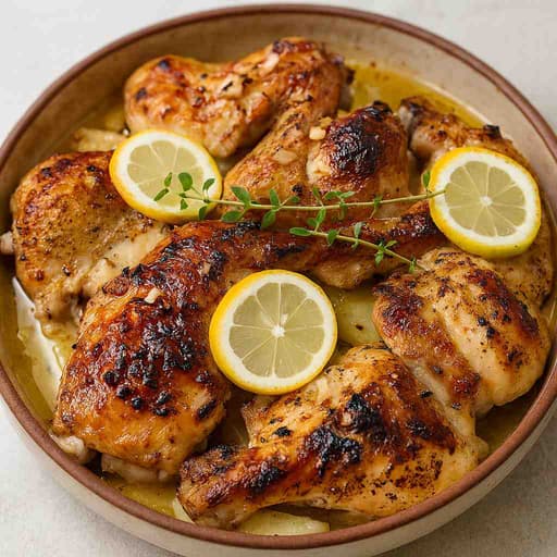 Crispy Greek Lemon Chicken & Potatoes 🇬🇷✨ image
