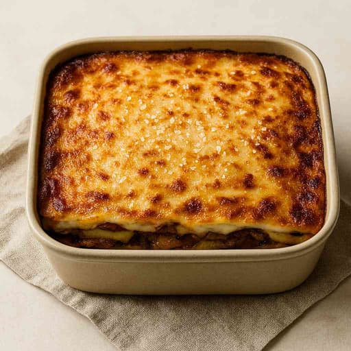 Layered Greek Moussaka with Silky Béchamel image