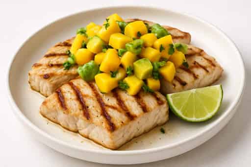 Grilled Mahi-Mahi with Mango-Avocado Salsa Image