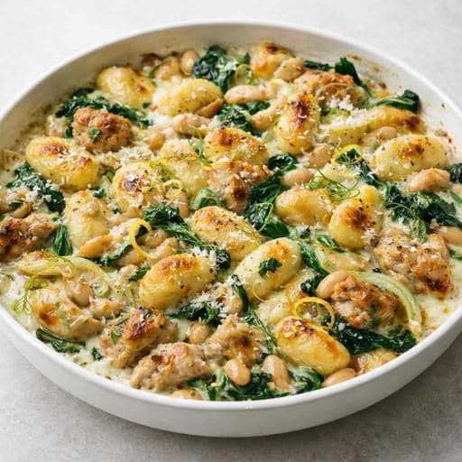 High-Protein Fennel Gnocchi Bake image