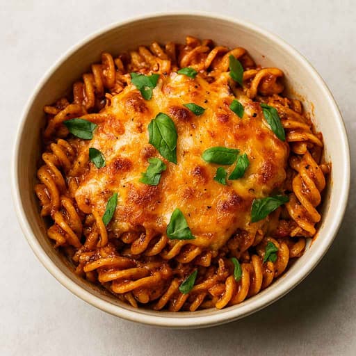 High-Protein Gochujang Tuna Pasta Bake (Creamy & Spicy!) image