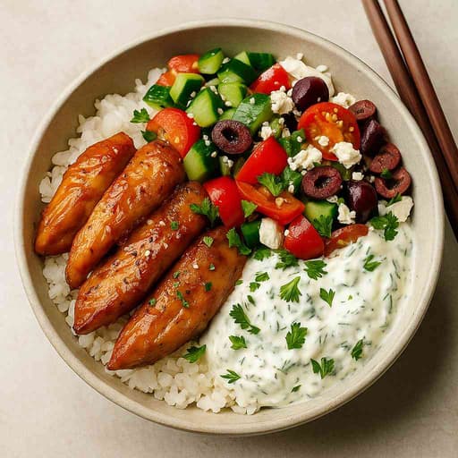 High-Protein Greek Chicken & Rice Bowl 🏋️♀️ image