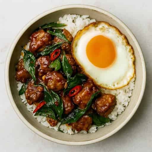 High-Protein Thai Basil Chicken (50g+ in 30 Minutes!) Image