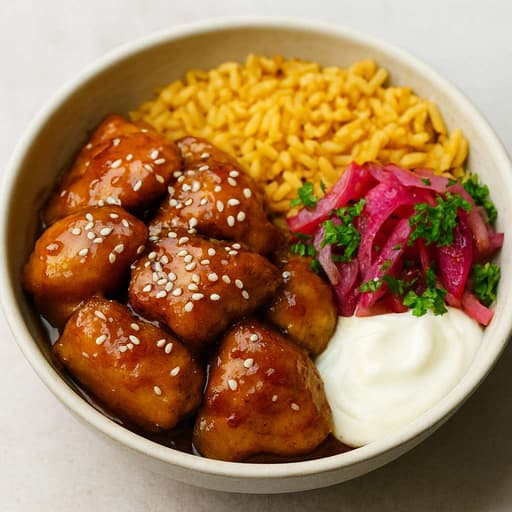 Honey Garlic Chicken Rice Bowls (High-Protein Meal Prep) image