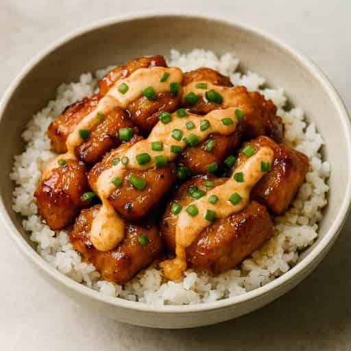 Hot Honey Garlic Salmon with Sriracha Aioli