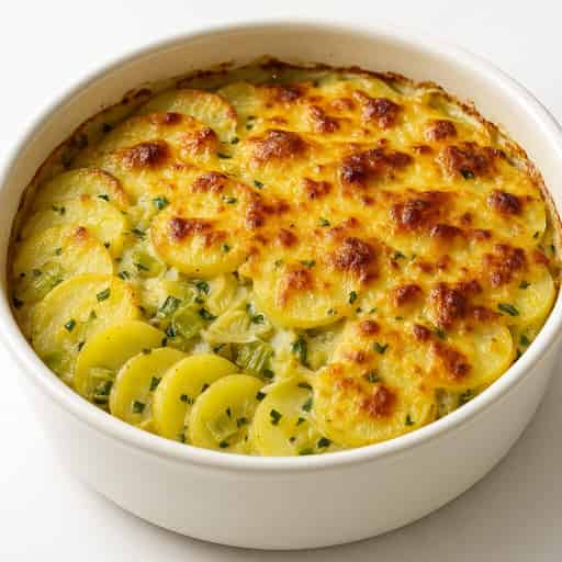 Leek and Potato Gratin (with Tarragon)