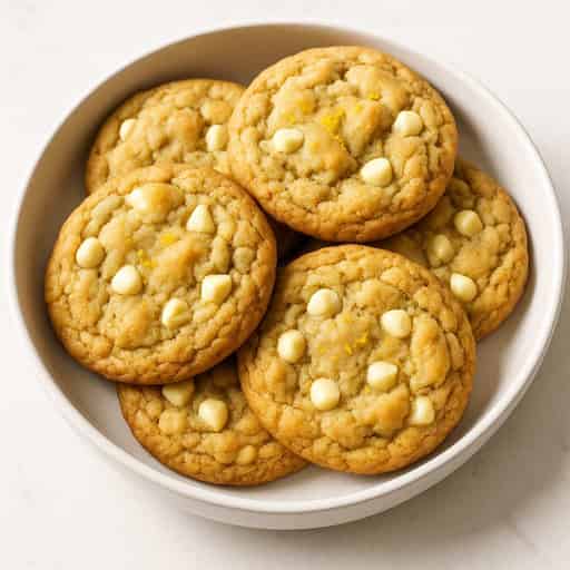 Lemon White Chocolate Chunk Cookies Image