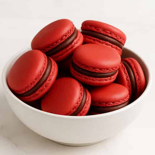 Macaron Chloé (Raspberry Chocolate Macarons) Image