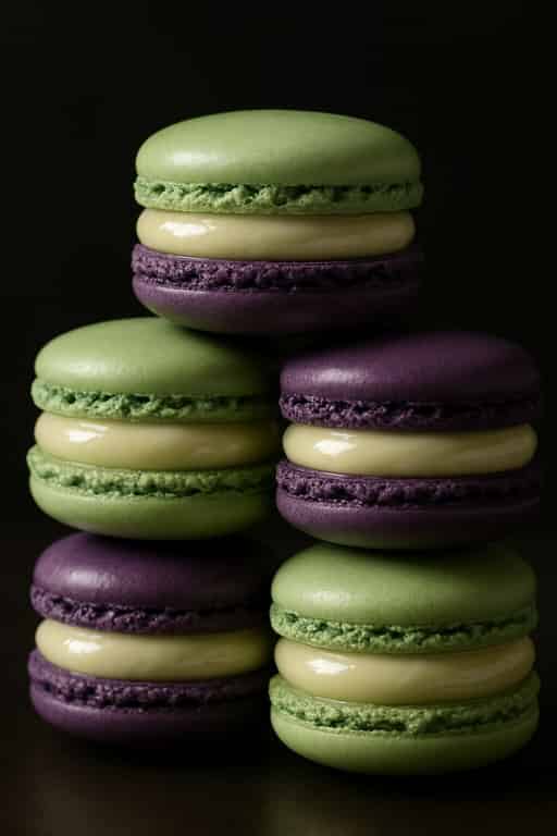 Macaron Jardin d'Antan (Violet and Anise Macarons) Image