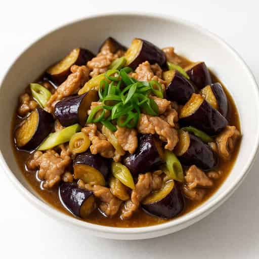 Image of Savory Miso Pork & Aubergine Stir Fry in 30 Minutes