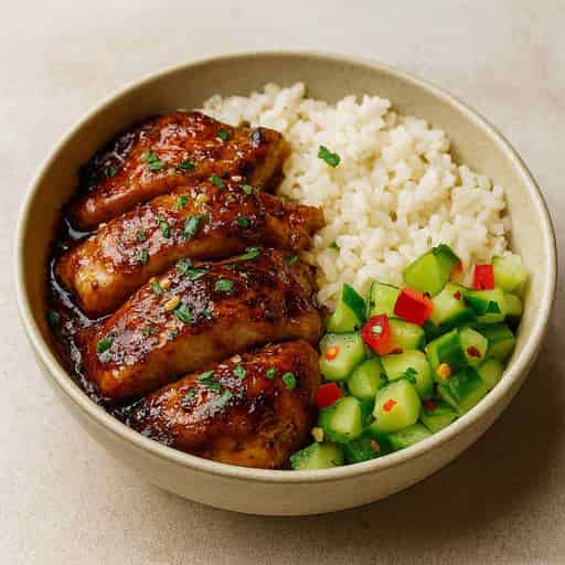 Image of Crispy Orange-Pepper Chicken Bowls (High-Protein)