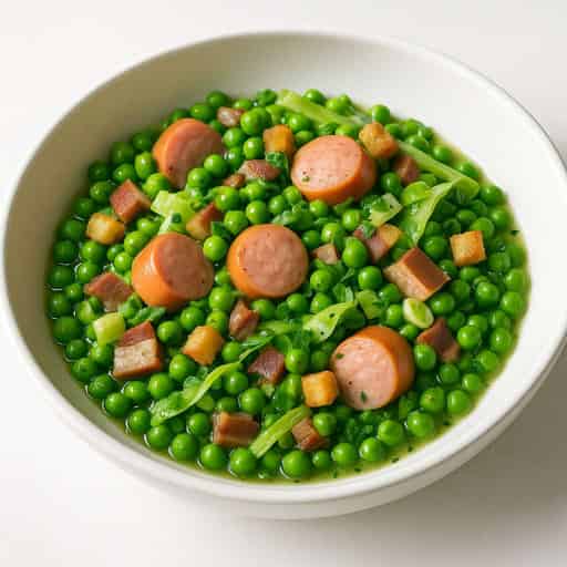 Petits Pois à la Française aux Saucisses