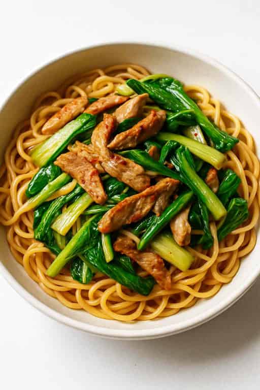 Pork Tenderloin and Bok Choy Noodle Stir-Fry