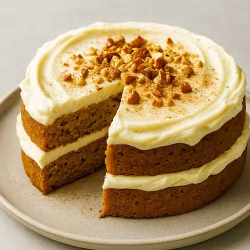 Pumpkin Spice Genoise Cake – French Elegance with Cream Cheese Frosting Image