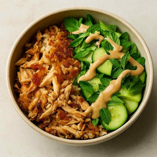 Crispy Rice Chicken Salad, Tahini-Miso (Meal-Prep) image