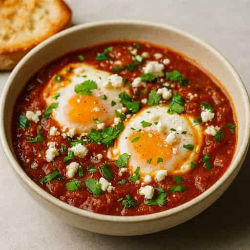 Image of Shakshuka — Smoky Tomato, Onion & Runny Eggs