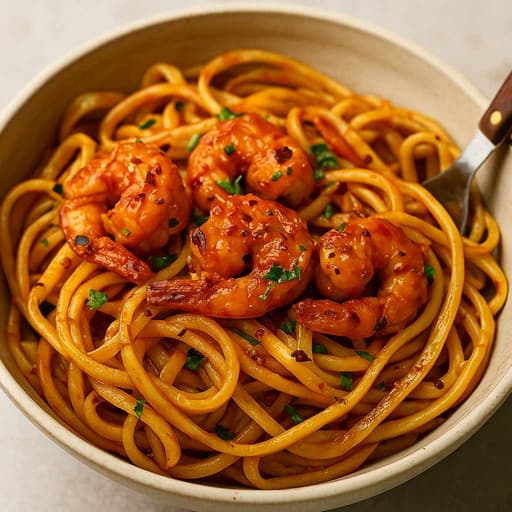 Shrimp Con Diablo Pasta—Fiery Garlic Gochujang Twist image