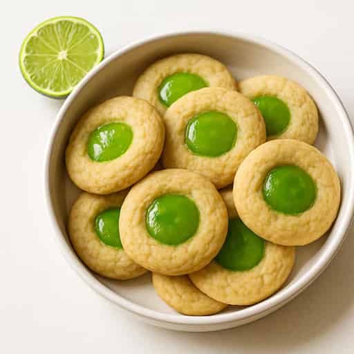 Zesty Soft & Chewy Lime Curd Cookies Image